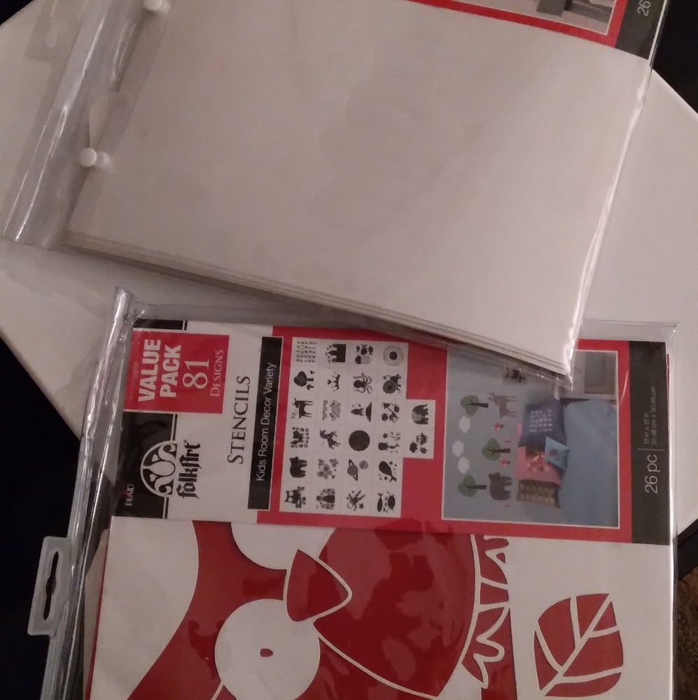 2  packs of stencils